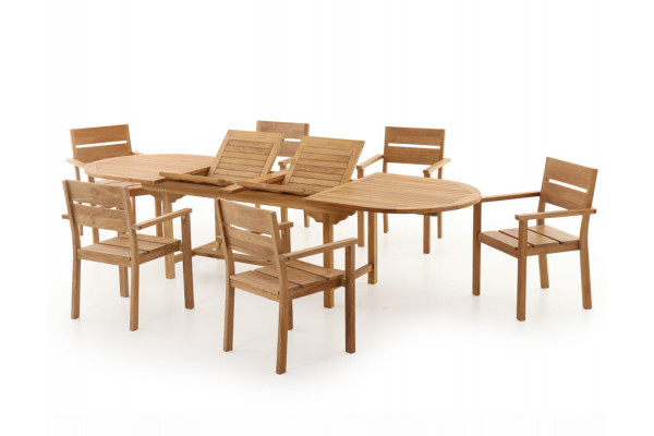 Alma Hercules Teak Havemøbelsæt Armlæn