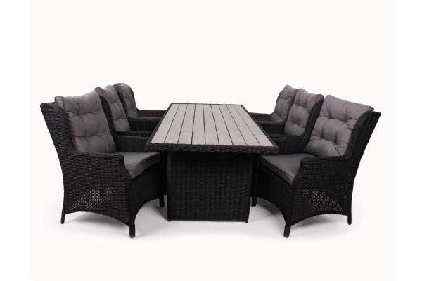 Rio Sort Havemøbelsæt Loungestole 94x210