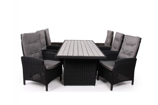 Rio Sort Havemøbelsæt Pos Stole 94x210