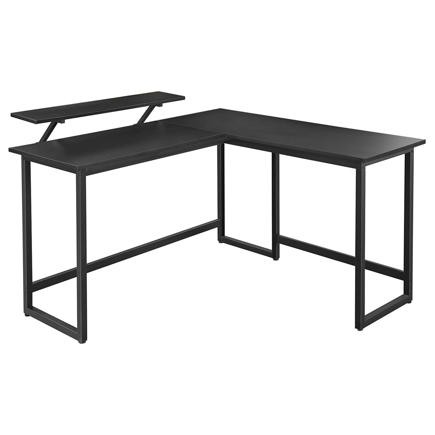 Hjørneskrivebord Computerbord Formet Sort