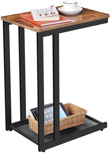 Sidebord Formet Computerbord Til Sofa Seng Rustik Brun Borde > Sideborde Daily Living