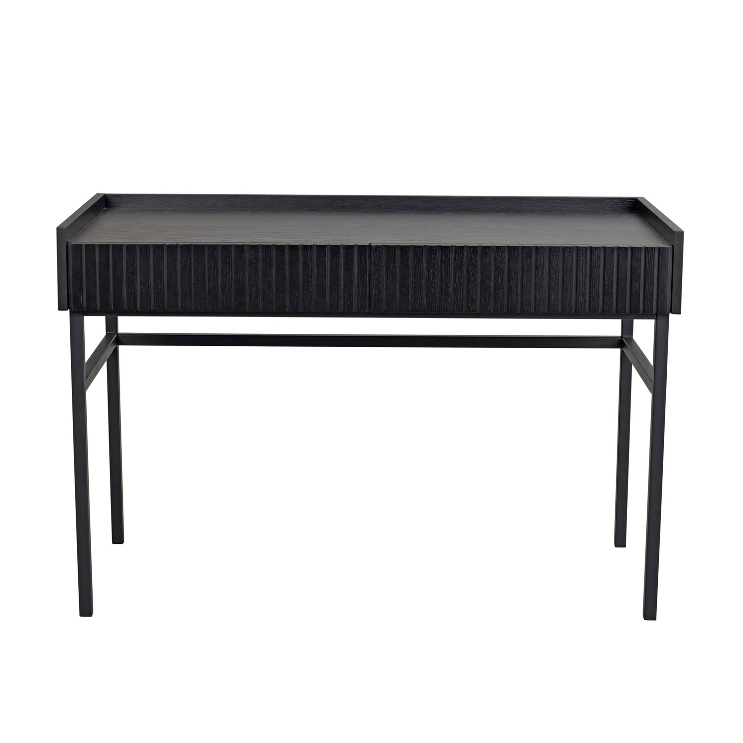 Rowico Halifax Skrivebord Skuffer Sort Egefinér Metal 120x61